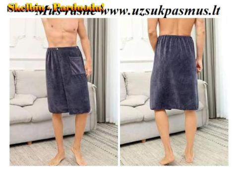 Pirties-saunos rankšluostis su kišene vyrams