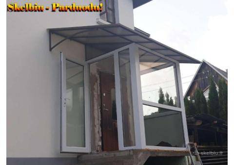 Stogeliai, stoginės, terasos, verandos