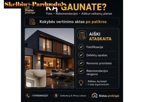 ATLIKTŲ DARBŲ KOKYBĖS VERTINIMO AKTAS