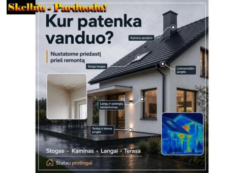 Bėga per stogą? Pratekėjimo diagnostika be ardymo