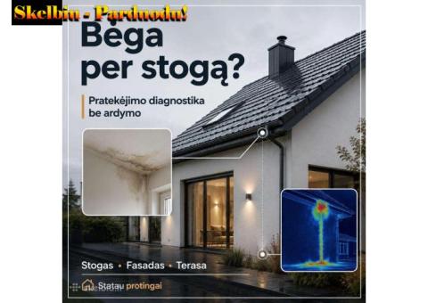 Bėga per stogą? Pratekėjimo diagnostika be ardymo