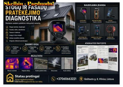 Bėga per stogą? Pratekėjimo diagnostika be ardymo