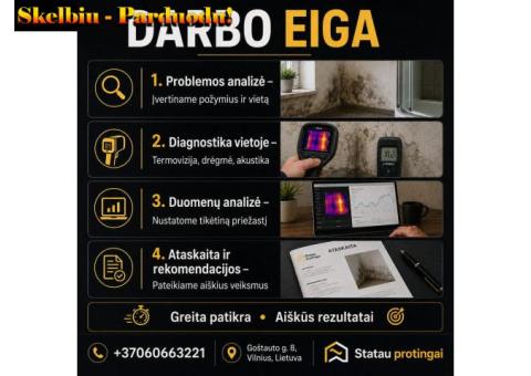 Grindinio šildymo, san. mazų pratekėjimų paieška
