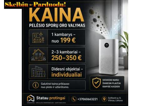 PELĖSIO SPORŲ ORE ŠALINIMAS