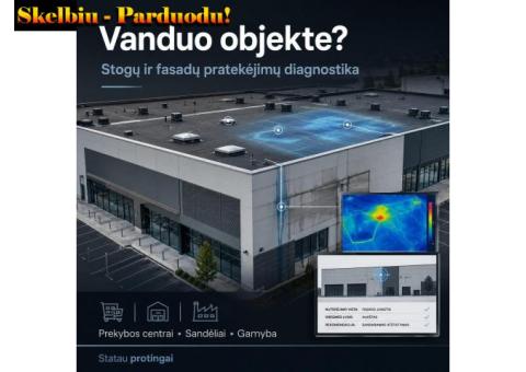 Plokščių stogų ir fasadų pratekėjimų diagnostika