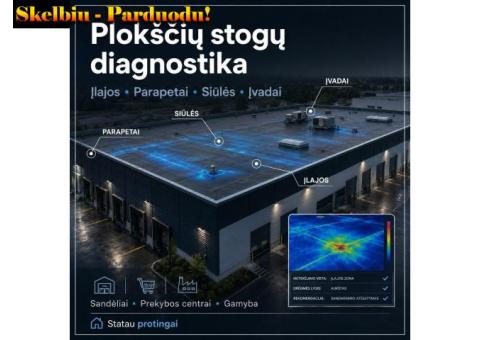 Plokščių stogų ir fasadų pratekėjimų diagnostika